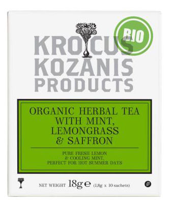 Organic Herbal Tea With Mint, Lemongrass & Greek Saffron